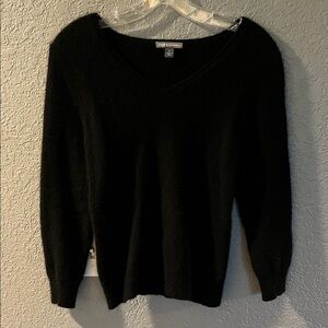 Apt 9 Classic Cashmere Black V-Neck Sweater